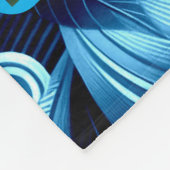 Zonnebloem bij Nacht Blauw Geel Groene Bloem Bloem Fleece Deken (Hoek)