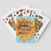 Zonnebloem Bijbel Spreuken 31:25 Custom Pokerkaarten (Achterkant)