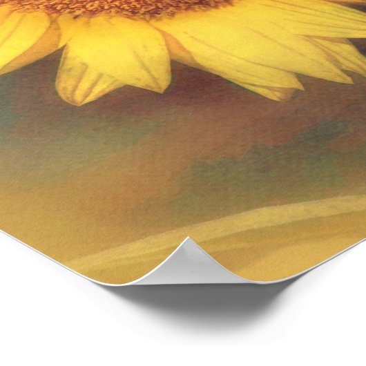 Zonnebloem Bijbel Verse Art Poster (Hoek)