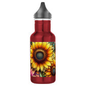 Zonnebloem bijen bloeien, Boho Tuin Waterfles (Links)