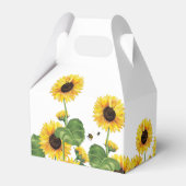 Zonnebloem Bijen Dank Je Bedankdoosjes (Achterkant)