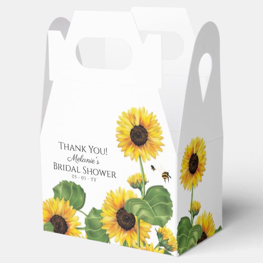 Zonnebloem Bijen Dank Je Bedankdoosjes (Geopend)