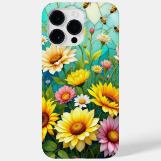 Zonnebloem & Bijen Telefoonhoes Case-Mate iPhone 14 Pro Max Hoesje