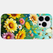 Zonnebloem & Bijen Telefoonhoes Case-Mate iPhone Case (Achterkant (horizontaal))