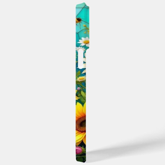 Zonnebloem & Bijen Telefoonhoes Case-Mate iPhone Case (Achterkant / Rechts)