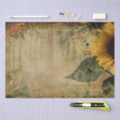 Zonnebloem Bijen Vintage Ephemera Decoupage Rommel Tissuepapier (Craft)
