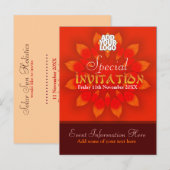 Zonnebloem Bijzondere Briefkaart voor Uitnodiging (Voorkant / Achterkant)