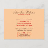 Zonnebloem Bijzondere Briefkaart voor Uitnodiging (Achterkant)