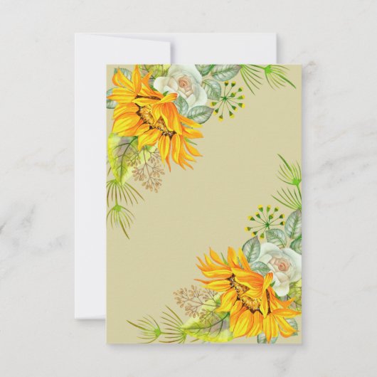 Zonnebloem Bindaftreksel Invoegen Kaart (Achterkant)