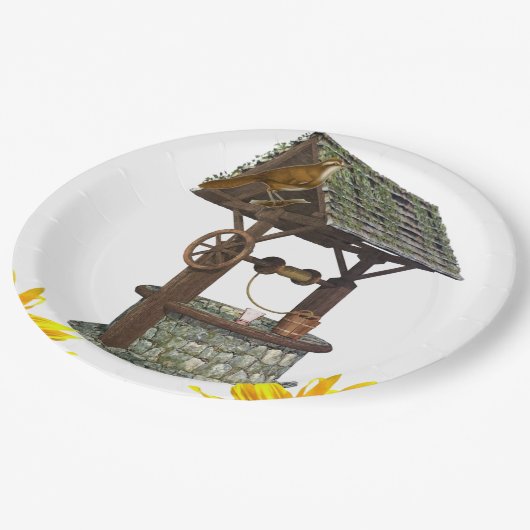 Zonnebloem Bird Paper Borden Papieren Bordje (Gekanteld)