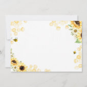 Zonnebloem Birthday Invitation Honey Sweet One Kaart (Achterkant)