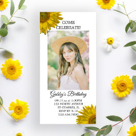 Zonnebloem Birthday Party Invitation Photo Card