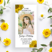 Zonnebloem Birthday Party Invitation Photo Card