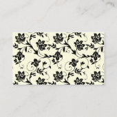 Zonnebloem Black Cream Floral Wedding Place Cards Plaatskaartje (Achterkant)