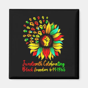 Zonnebloem Black Freedom 19 juni 1865 Juneteenth A Magneet