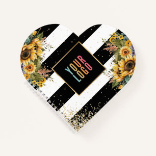 Zonnebloem Black Gold Zakelijk Logo Promotie Notitieboek