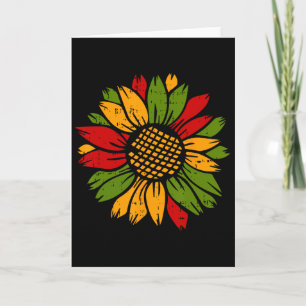 Zonnebloem Black History Month Kleuren Mannen Vrou Kaart