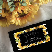 Zonnebloem Black White Stripe Return Address Label
