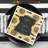 Zonnebloem Black & White Stripe Wedding or Shower Servet