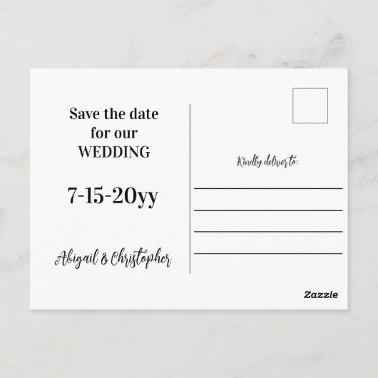 Zonnebloem Blauw Bewaar de datum Uitnodiging (Achterkant)