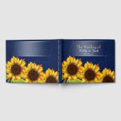 Zonnebloem / Blauw bruiloft gastenboek (Volledig)