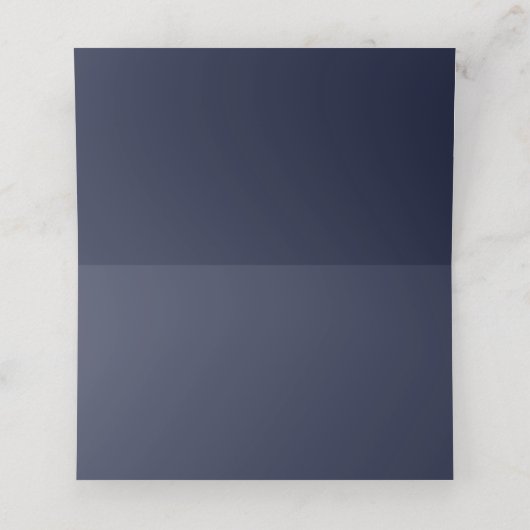 Zonnebloem blauw en Ivoor Zitplaatsen Plaatskaartje (Binnenkant ongevouwen)