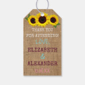 Zonnebloem Blauw Maroon Roze Neem Home's Meer Lief Cadeaulabel (Achterkant)