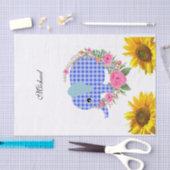 Zonnebloem Blauw-olifantenpapier Tissuepapier (Craft)