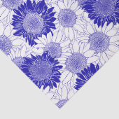 Zonnebloem Blauw Tissuepapier (Detail)