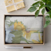  Zonnebloem Blauwe Floral Dragonfly Tis Tissuepapier (Geschenk)