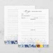 Zonnebloem Blauwe Vrijgezellenfeest Recipe (Voorkant / Achterkant)