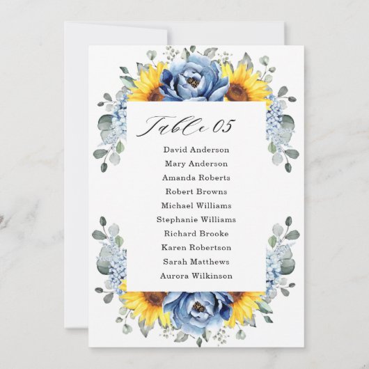 Zonnebloem Blauwe Zeemuizen Kaart (Achterkant)