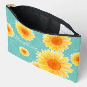 Zonnebloem Blauwgroen Etui (Open)