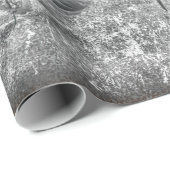 Zonnebloem Blauwgroen grijze  Antiek textuur Cadeaupapier (Rol Hoek)