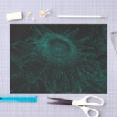 Zonnebloem Blauwgroen Groen Zwart Bloemenkunst Dec Tissuepapier (Craft)