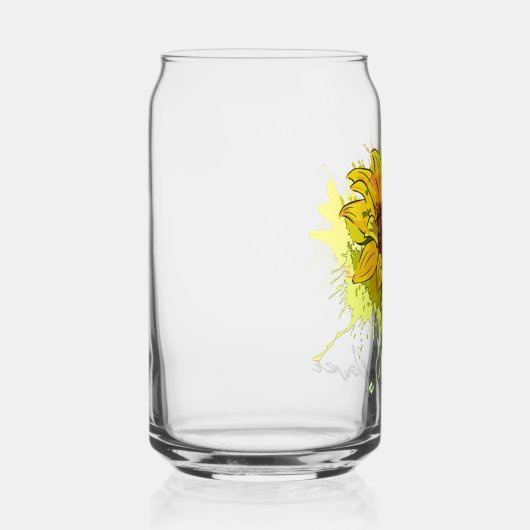 Zonnebloem Blikvorm Glas (Rechts)