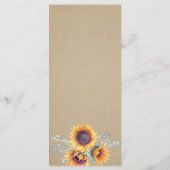 Zonnebloem Bloei | Bloemen Menu (Achterkant)