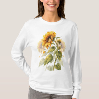 Zonnebloem Bloeiende Volledige Mouw T-Shirt
