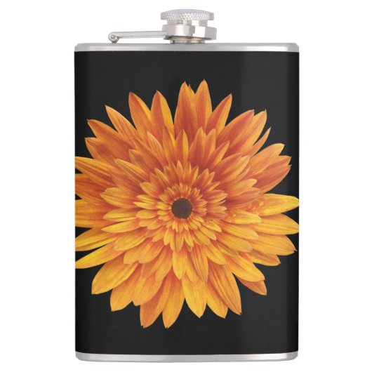 zonnebloem bloem bloemen heupfles (Voorkant)
