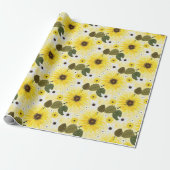 Zonnebloem Bloem Cadeaupapier (Uitgerold)