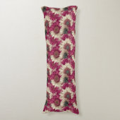 Zonnebloem Bloem Esthetische Decor Boho Memory Foa Lichaamskussen (Voorkant Verticaal)