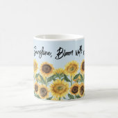 Zonnebloem Bloem Floral gepersonaliseerde offerte Koffiemok (Center)