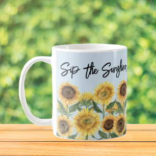 Zonnebloem Bloem Floral gepersonaliseerde offerte Koffiemok
