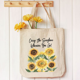Zonnebloem Bloem Floral gepersonaliseerde offerte Tote Bag