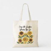 Zonnebloem Bloem Floral gepersonaliseerde offerte Tote Bag (Achterkant)