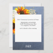 Zonnebloem Bloem & Jean Wijzig de Datum Details Kaart (Achterkant)