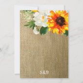 Zonnebloem Bloem Jute Datum Wijzigen 2 Kaart (Achterkant)