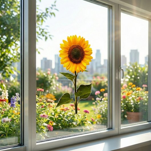Zonnebloem Bloem Ruitsticker Raamsticker