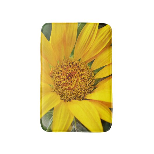 Zonnebloem Bloem Sluiten Bathmat Rug Badmat (Voorkant Verticaal)