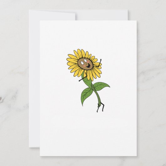 Zonnebloem, bloem thema kaart (Voorkant)